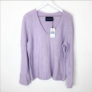 Calvin Klein Purple V-neck Sweater